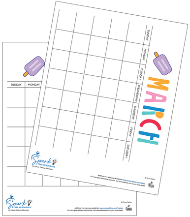 March Editable Calendar - PDF &amp; Google Classroom - Landscape &amp; Portrait ...