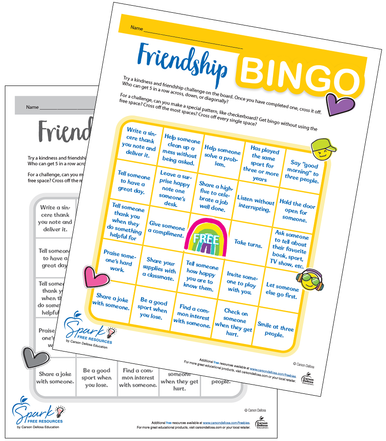 Friendship Bingo Free Printable | Carson Dellosa