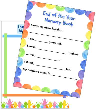 End of Year Memory Book Free Printable | Carson Dellosa