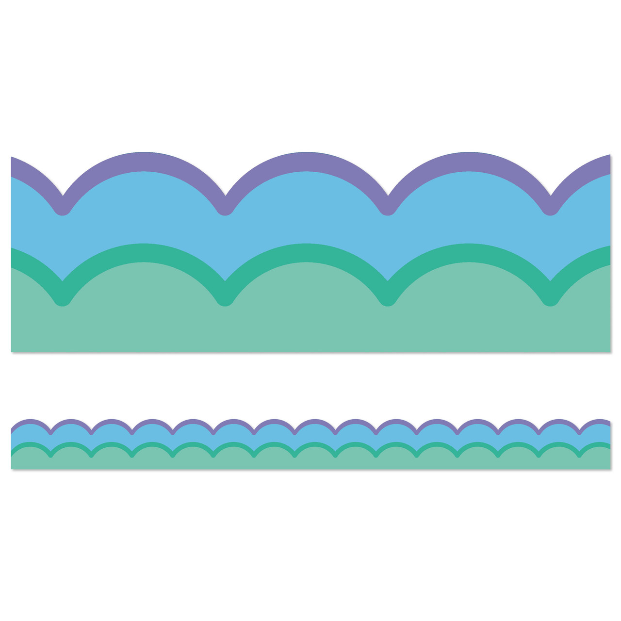 Cool Waves Scalloped Bulletin Board Borders image