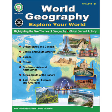 Grade 6-8 World Geography Reference Book Paperback