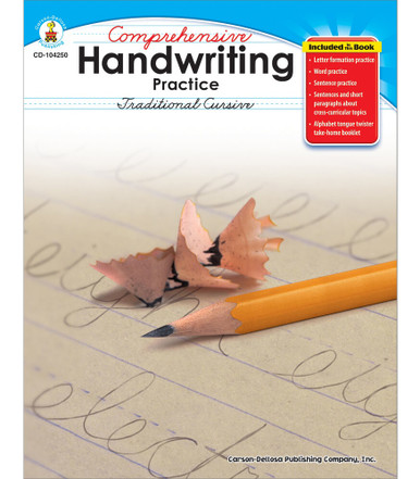 Grade 2-5 Comprehensive Handwriting Practice: Traditional Cursive ...