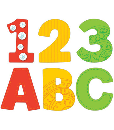 Carson Dellosa 76 Piece 4 Inch Modern Colorful Bulletin Board Letters for  Classroom, Uppercase Alphabet Letters, Numbers, Punctuation & Symbols, Cut