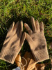 100% Organic Cotton Gloves Brown Chemical-free Sustainable Eco-friendly Hand Protection for Sensitive Skin