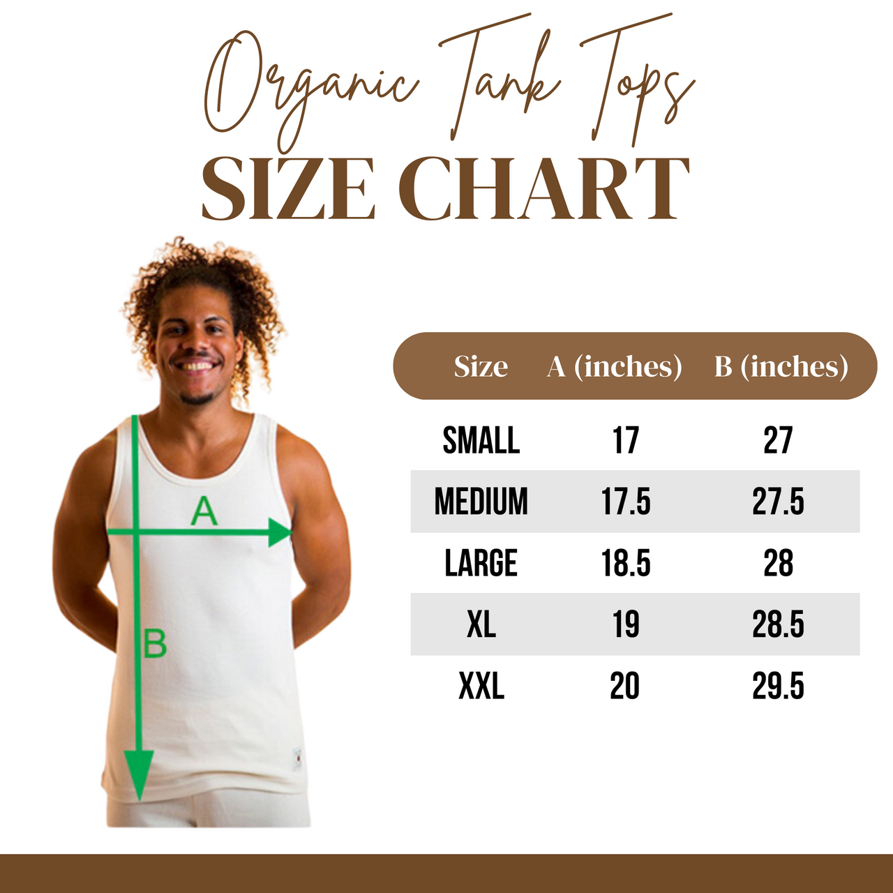 mens sleeveless tank top 100% natural organic cotton