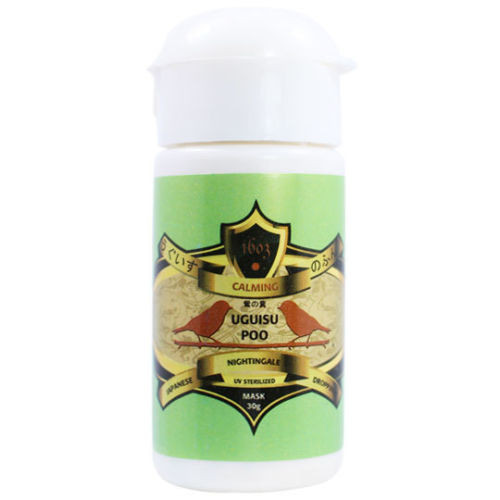 Uguisu Poo Uguisu No Fun Calming Mask is the best Geisha Facial for sensitive skin. 
It is best suited for very sensitive skin, eczematous skin, and skin that frequently suffers from allergies with signs and symptoms of hives, itching, redness and rashes. 
The unique formulation consists of Butterbur Root Extract, an herbal plant that is rich in Petasites and Isopetasites, that are clinically proven to inhibit leukotriene, a cellular mediator of allergic reaction and inflammation. 
As leukotriene is inhibited, there is no way for the signs and symptoms of allergies to appear, such as the itching and redness we normally see during an allergic reaction. 
Tahitian Pearl Powder, a natural vasoconstrictor, ensures a soothing, calming sensation and that the complexion is evened and toned countering excessive skin redness. 
As with any other Uguisu Poo Uguisu No Fun Facial Mask variants, Uguisu Poo Uguisu No Fun Calming Mask is 92% Enhanced Uguisu No Fun which gives a brighter, clearer and healthy complexion.

Ingredients: 
Enhanced Japanese Nightingale Bird Droppings (Uguisu No Fun), Tahitian Pearl Powder, Butterbur Root Extract.


