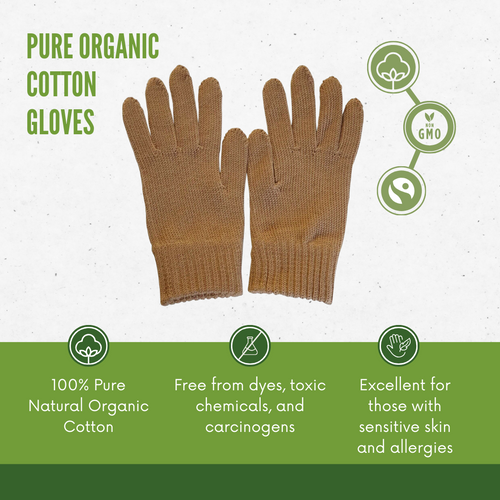 100% Organic Cotton Kids Brown Gloves Mittens Soft Eco-Friendly Chemical Free  100% Organic Cotton Kids Brown Gloves Mittens Soft Eco-Friendly Chemical Free