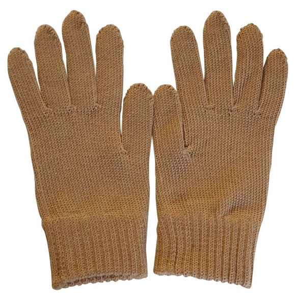 100% Organic Cotton Gloves Brown Chemical-free Sustainable Eco-friendly Hand Protection for Sensitive Skin