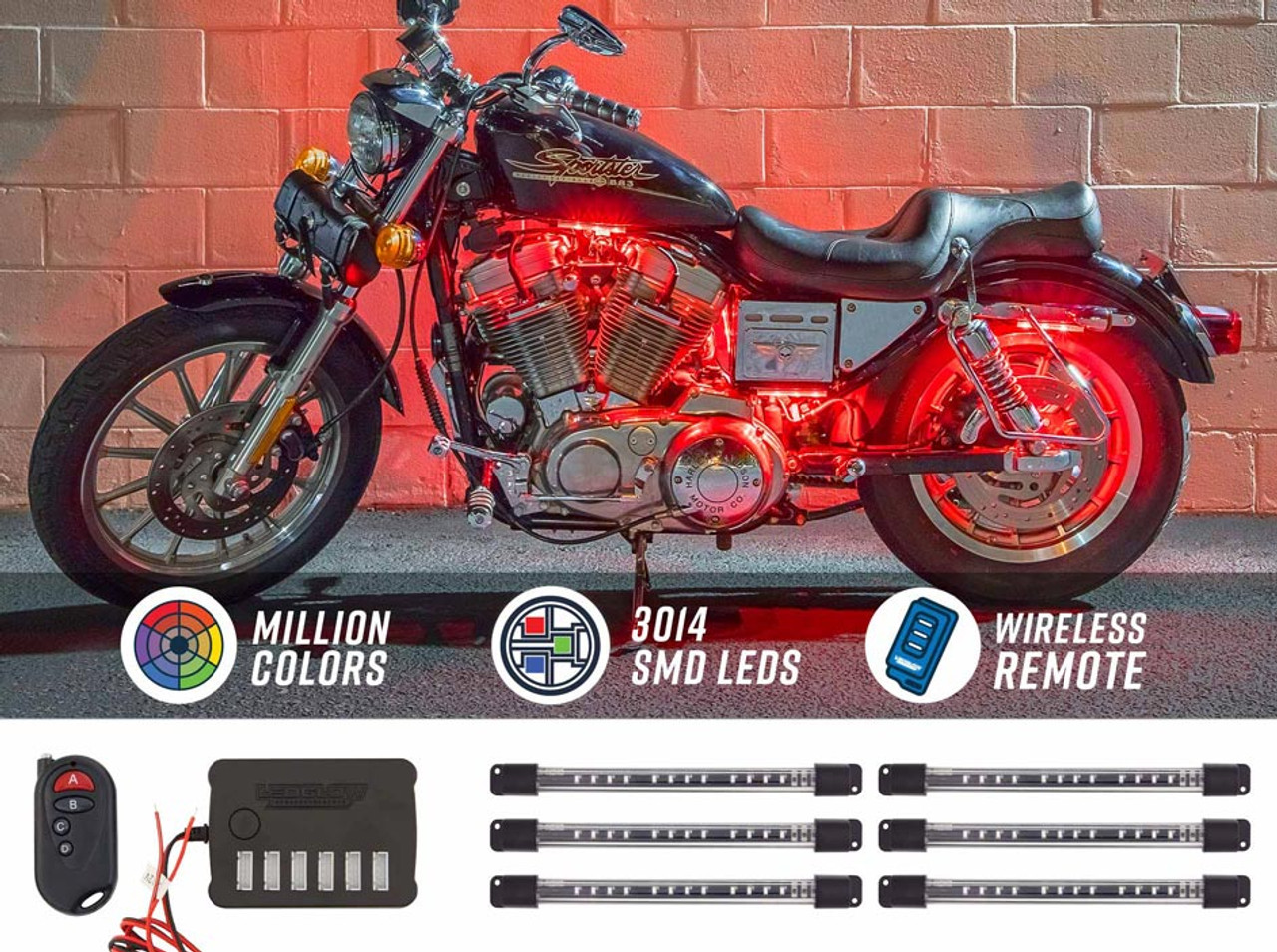 LEDGlow | Flexible Million Color Motorcycle Lights