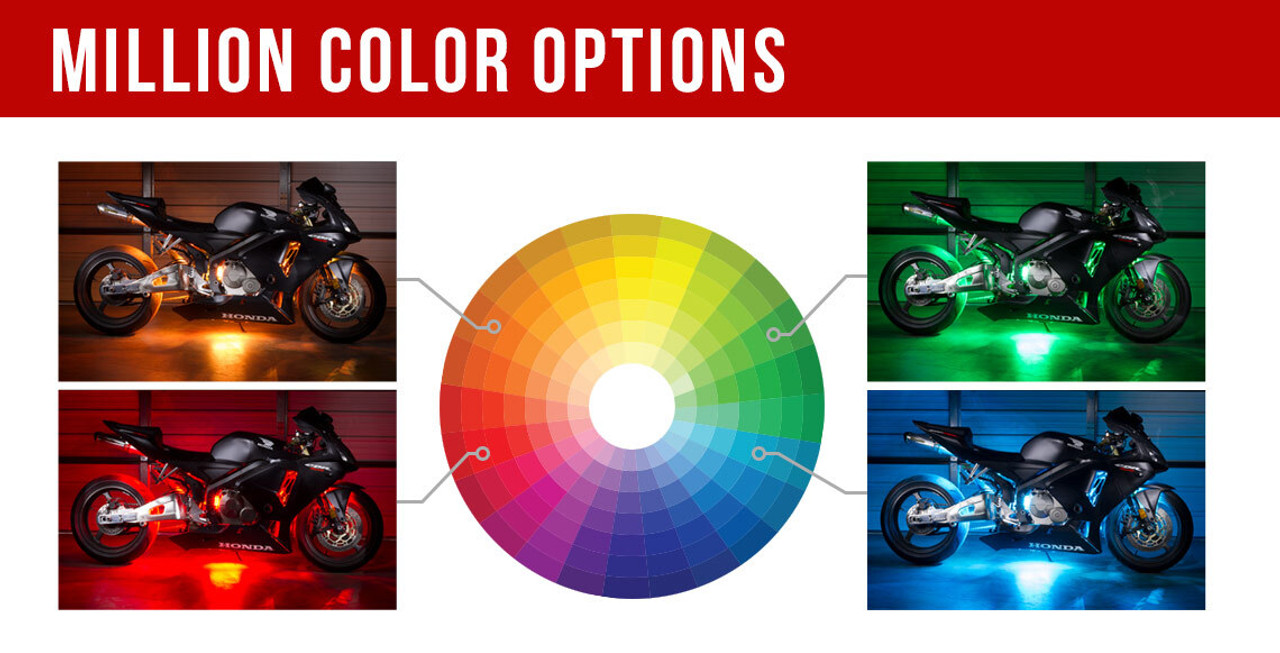 LEDGlow  Build Your Own Advanced Million Color LED Motorcycle Lighting Kit