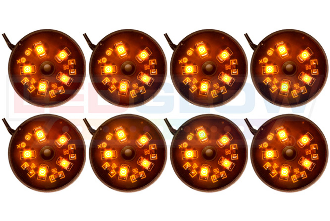 LEDGlow  Orange LED Pod Lights For Motorcycles and ATVs