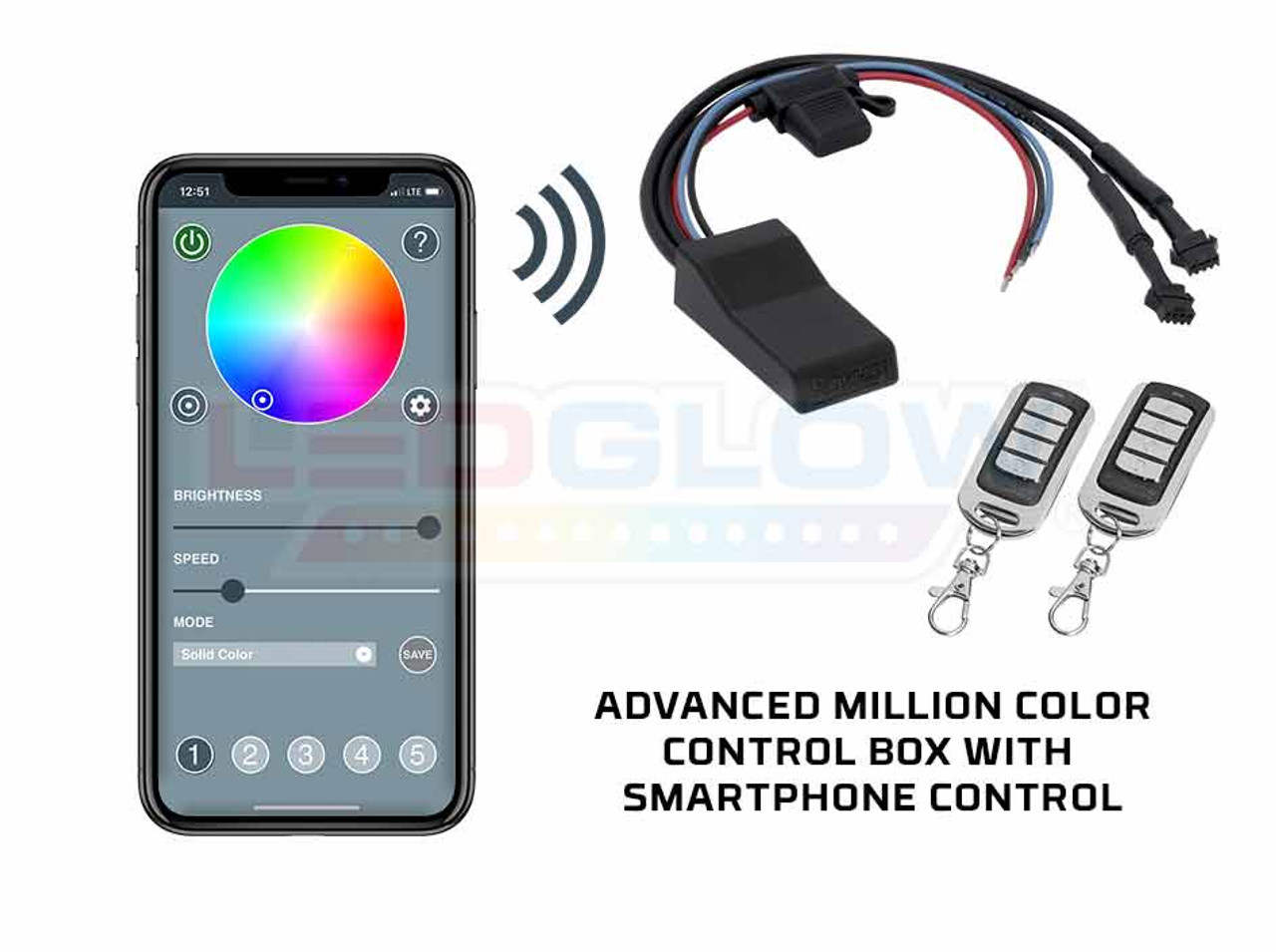 LEDGlow  Bluetooth Million Color LED Interior Lighting Kit with Smartphone  Control