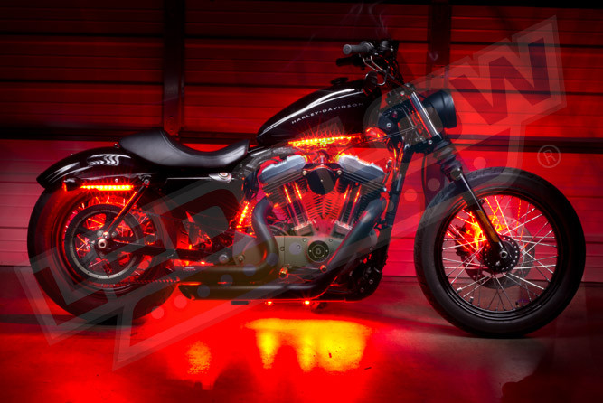 Advanced Red LED Mini Motorcycle Lighting Kit | LEDGlow Motorcycle