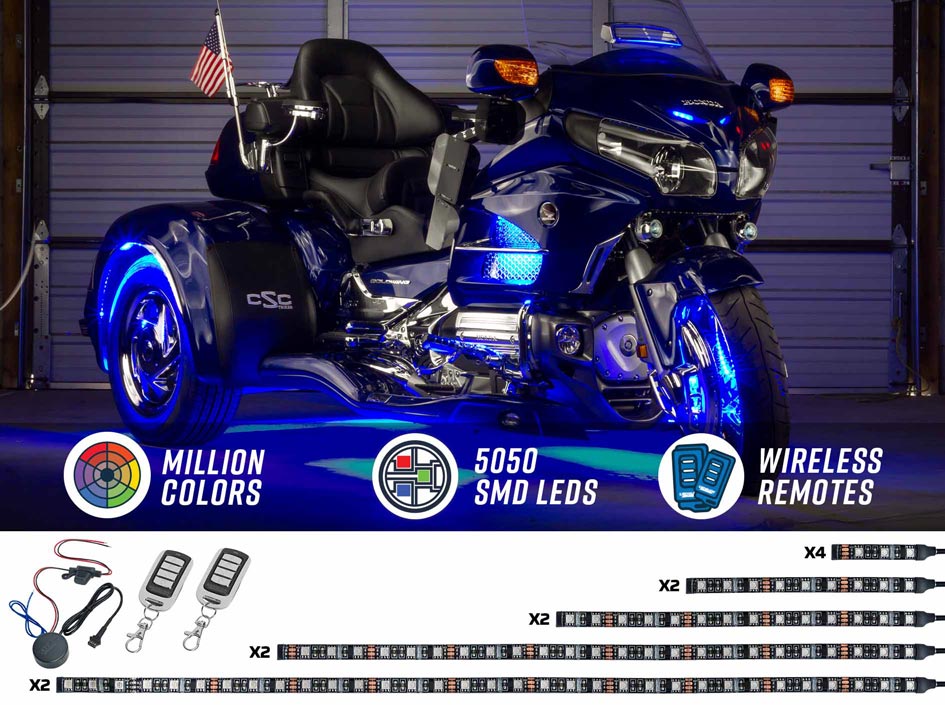 LEDGlow | LiteTrike® I Advanced Million Color Trike LED Light Kits