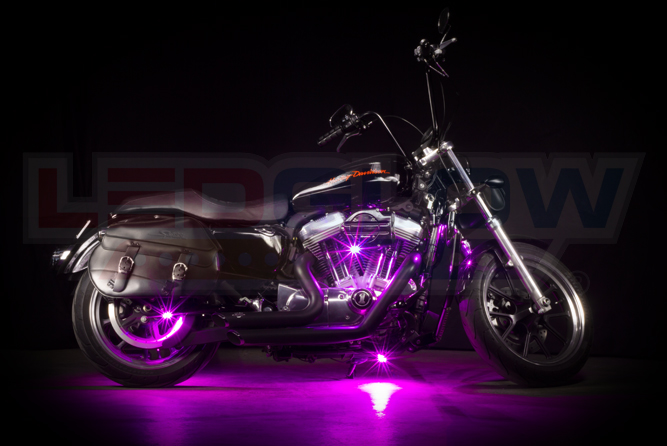 Pink Motorcycle Pod LED Lighting Kit