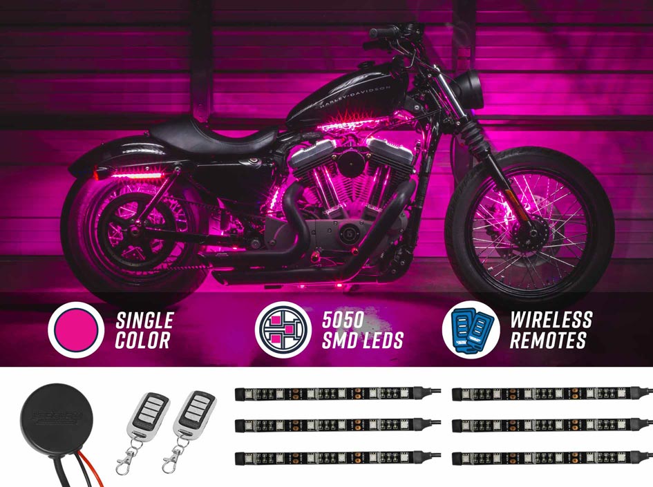 Motorcycle LED Lights | Advanced Mini Pink LED Motorcycle Lights