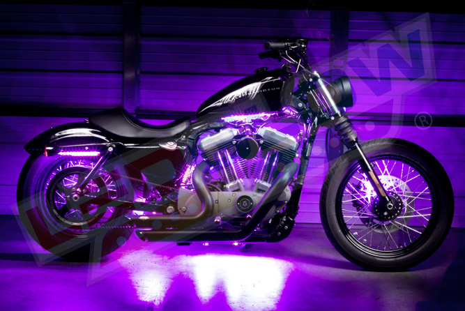 Purple Motorcycle LED Accent Lights