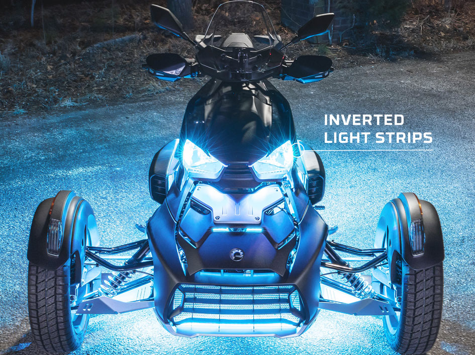 2pc 8" Inverted Advanced Million Color Motorcycle Add-On Lighting Kit