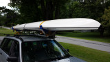 CT 1X System with Wide Cradles shown carrying an Ocean Kayak