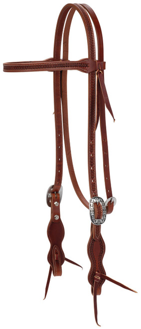 Synergy Harvest Wheat Headstall with Floral Designer Hardware