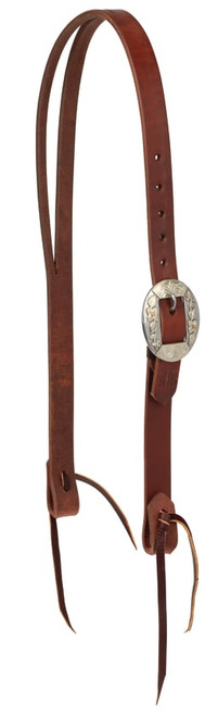 STS Ranch Signature Tack Harness Leather Split Ear Headstall, 1"
