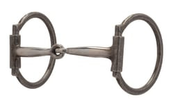 Pro Series Offset D-Ring Snaffle Bit, Buffed Black