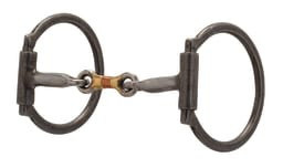 Pro Series Offset D-Ring Snaffle Bit, Buffed Black