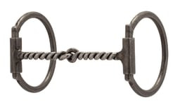 Pro Series Offset D-Ring Snaffle Bit, Buffed Black