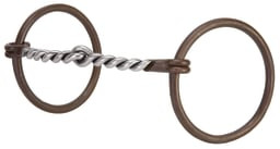 Professional Ring Snaffle Bit, 5" Twisted Curved Mouth