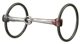 Ring Snaffle Bit with 5" Sweet Iron Snaffle Mouth with Copper Inlay