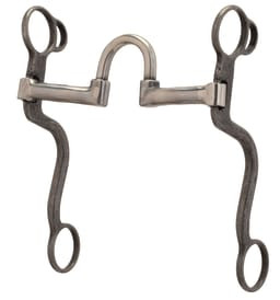Professional "S" Shank 7" Cheeks Horse Bit, Buffed Black