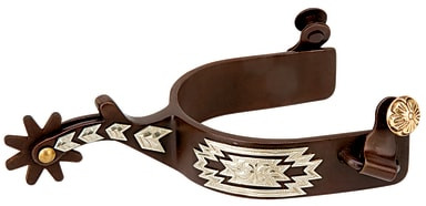 Men's Spurs with Engraved German Silver Trim