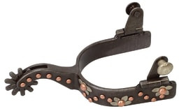 Ladies' Spur with German Silver Floral Trim and Copper Dots