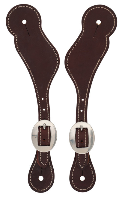 Burgundy Latigo Leather Spur Straps