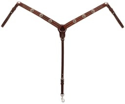 Texas Star Tapered Breast Collar, Harness Leather