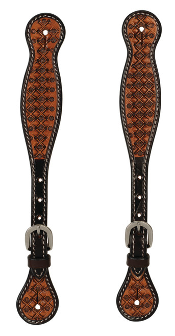 Floret Tooled Spur Strap, Mens