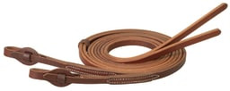 Working Tack Extra Heavy Harness Split Reins, Water Loops with Tie Laces