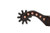 Ladies' Spur with German Silver Floral Trim and Copper Dots