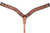 Turquoise Cross Floral Tooled Contoured Breast Collar
