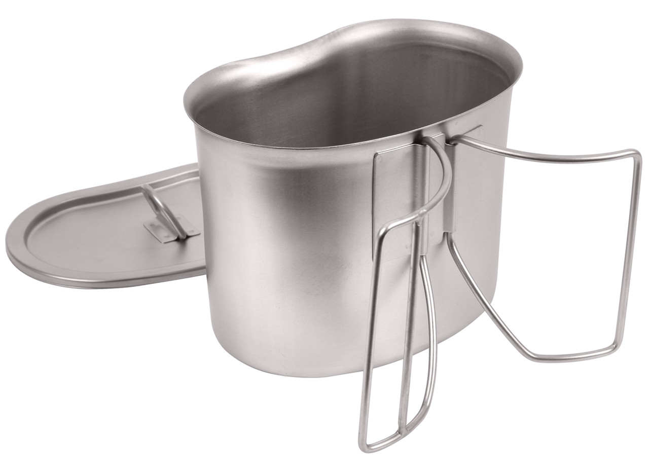 GI Style Heavy Duty Canteen Cup & Cover Set Stainless Steel - Bens