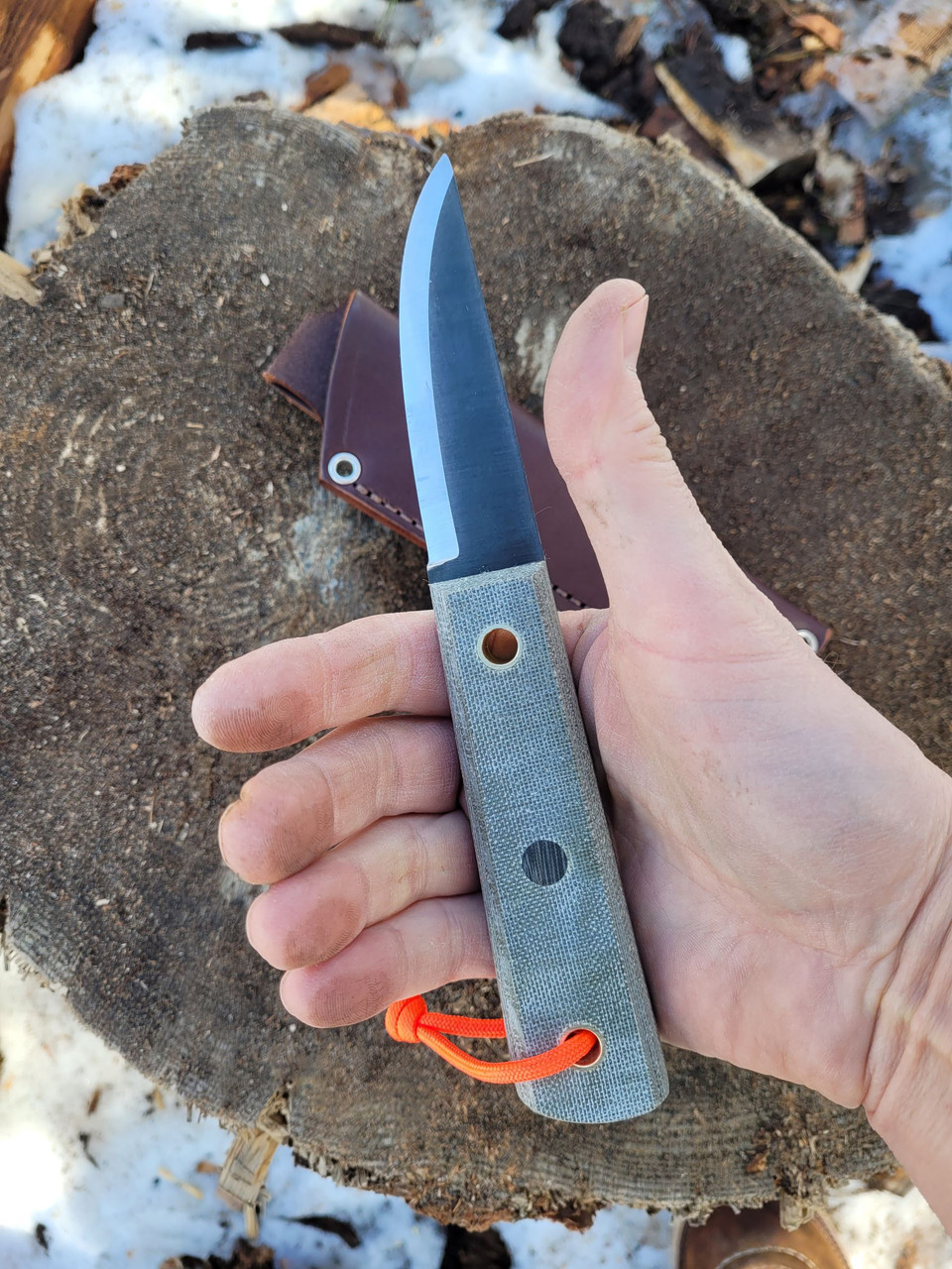 Norse Spike O.D. Green TeroTuf JRE Leather Sheath - Bens Outdoor