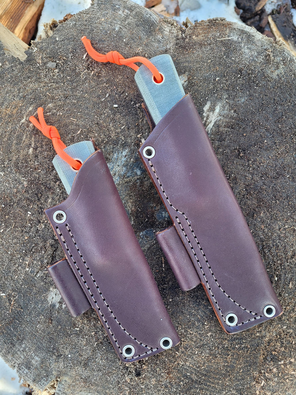 Norse Spike O.D. Green TeroTuf JRE Leather Sheath - Bens Outdoor