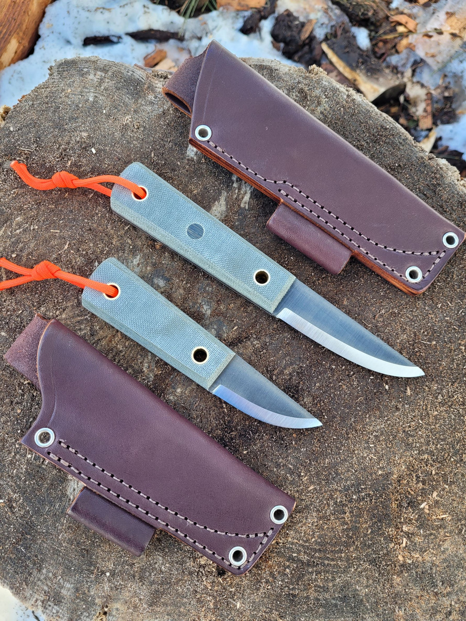 Norse Spike O.D. Green TeroTuf JRE Leather Sheath - Bens Outdoor