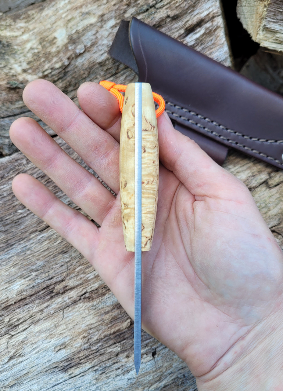Mini Spike Curly Birch JRE Sheath Traditional Line - Bens Outdoor