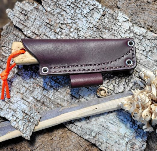 Mini Spike Curly Birch JRE Sheath Traditional Line - Bens Outdoor