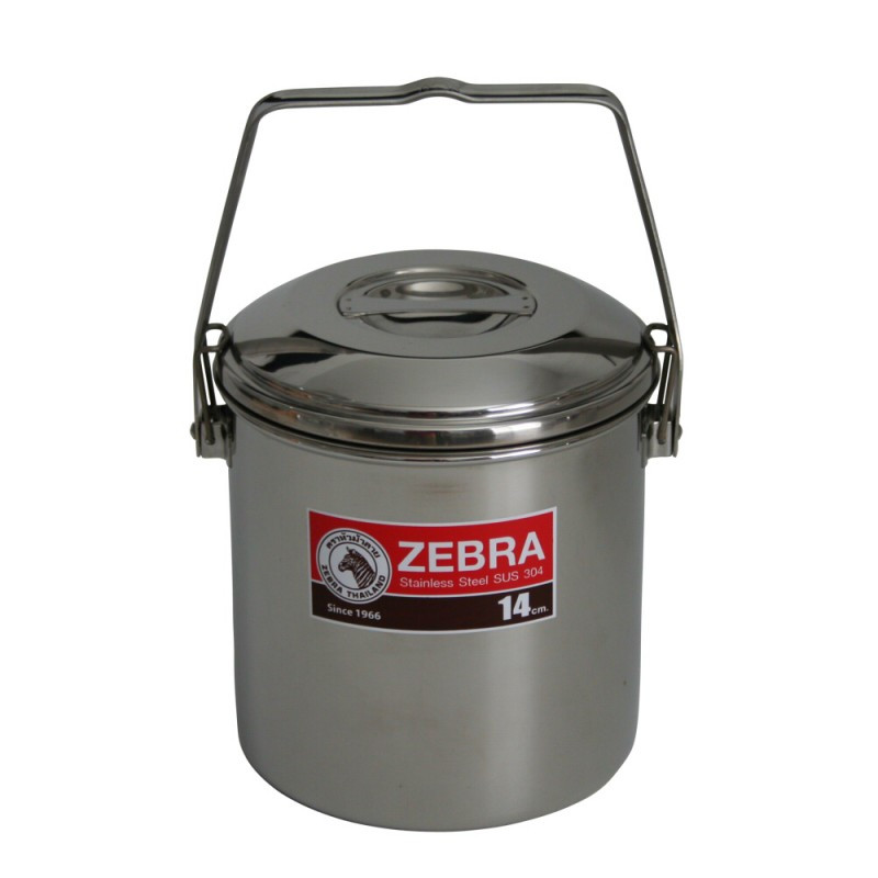 Zebra 14cm Billy Bush Pot W/SS Lid Clips - Bens Outdoor Products LLC