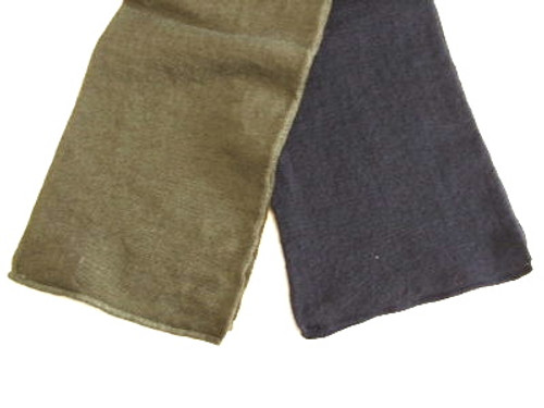 100% Wool Scarf Military Black