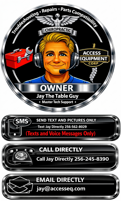  Chiropractic Table Technical Support & Virtual Repair Assistance