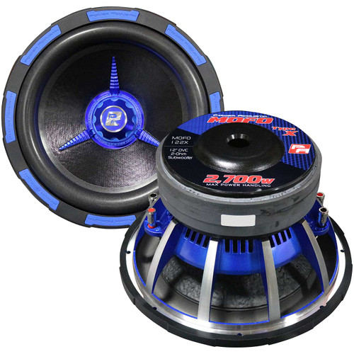 Power Acoustik 12″ MOFO Series Subwoofer - 1500w RMS / 2700w Max, D2/D4 MOFO-122X, MOFO-124X