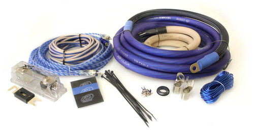 XS Power Amp Kit, XP Flex 1/0 AWG, Power Cable, Speaker Cable, Signal and Remote